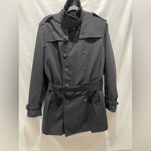 Banana Republic Men's Black Double-Breasted Trench Coat